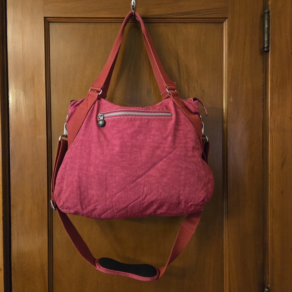 Kipling Digigo TM4889 Burgundy/ Pink Laptop Messenger Bag Crossbody Luggage READ - Picture 2 of 14